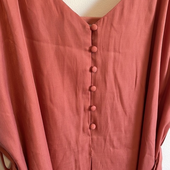 Feminine Rose Mini Dress Soft Girl Neutral Naked Zebra Silky Med Pink Minimalist - Picture 4 of 11